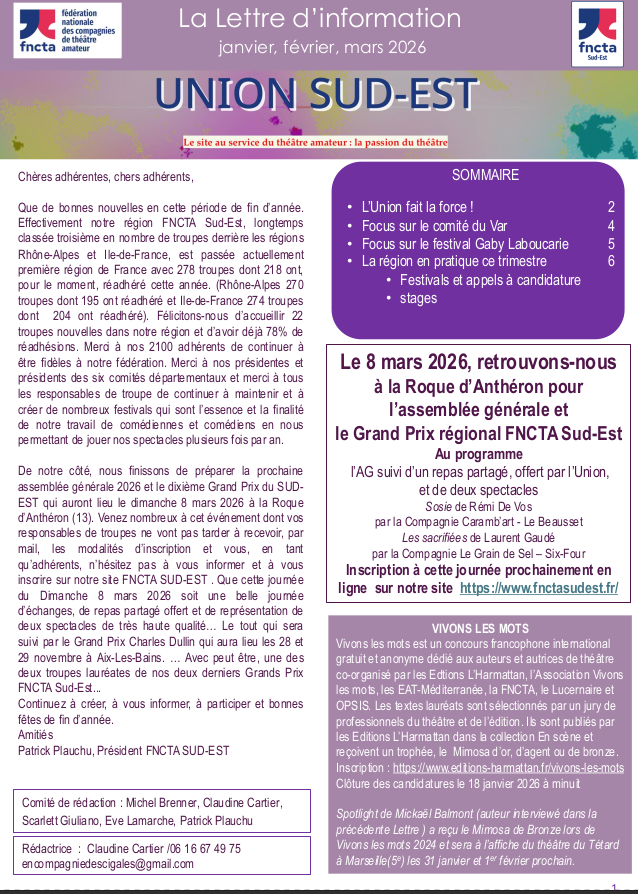 UNE LETTRE 7,8,9 2025